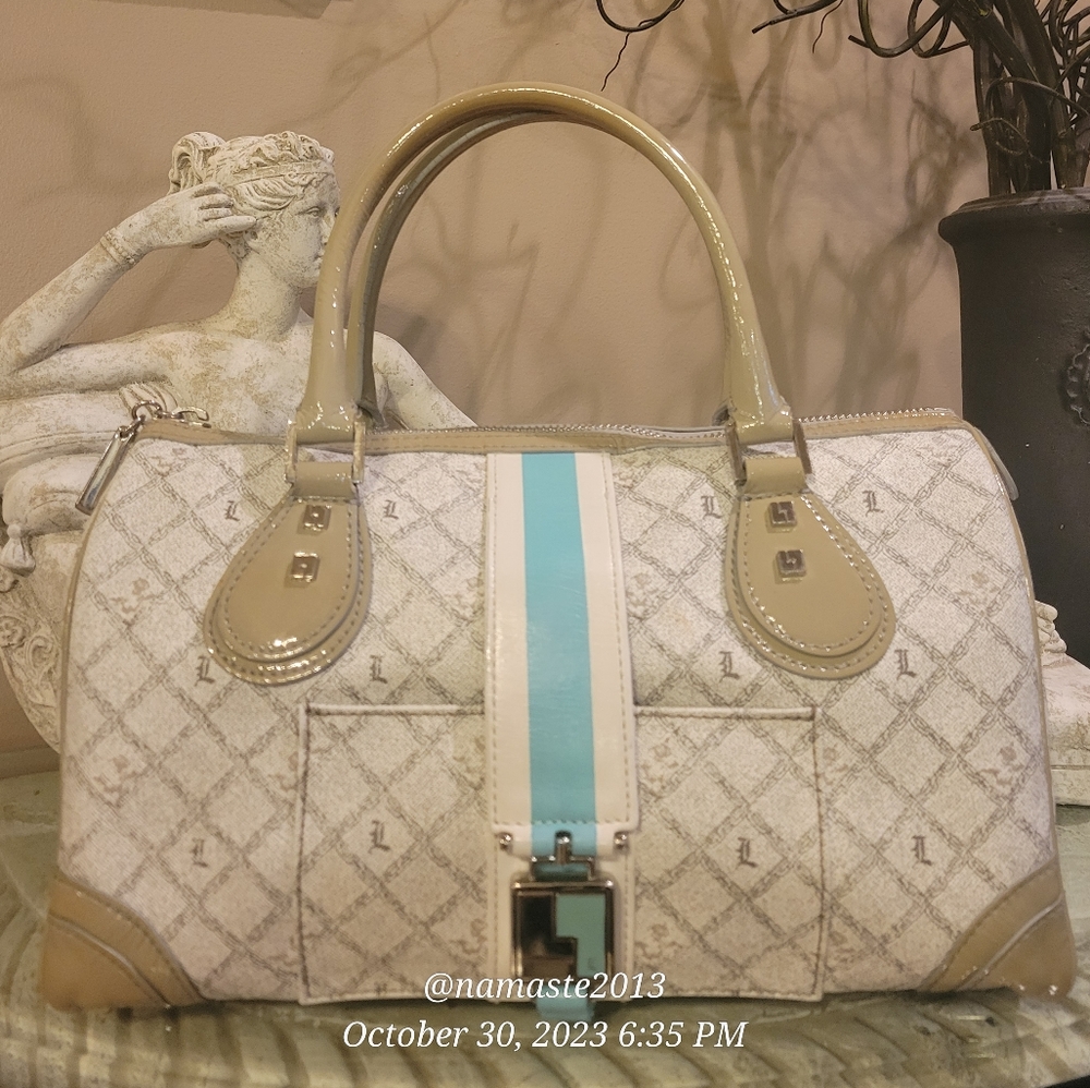 L.A.M.B. by Gwen Stefani Shadow Speedy Satchel Luxury Designer Handbag #610